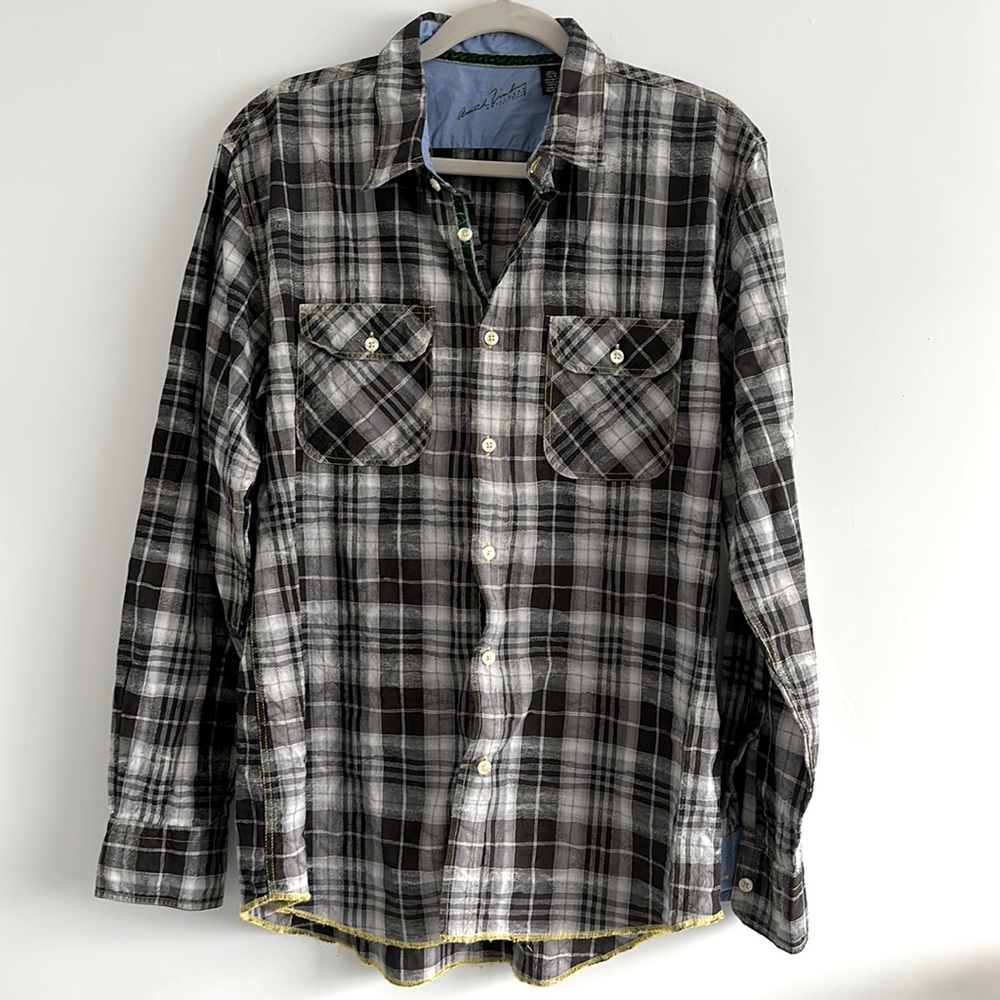 Arnold Zimberg casual plaid cotton shirt M